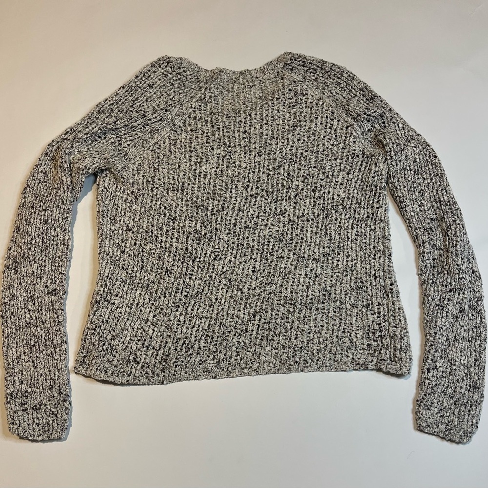 Eileen Fisher Gray Chunky Crochet Sweater XS Winter - Picture 4 of 8